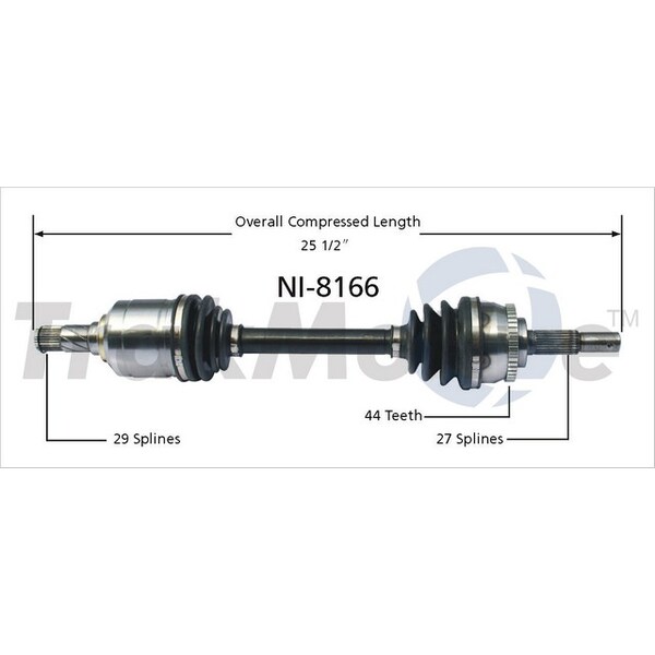 Surtrack Axle Cv Axle Shaft, Ni-8166 NI-8166 - main